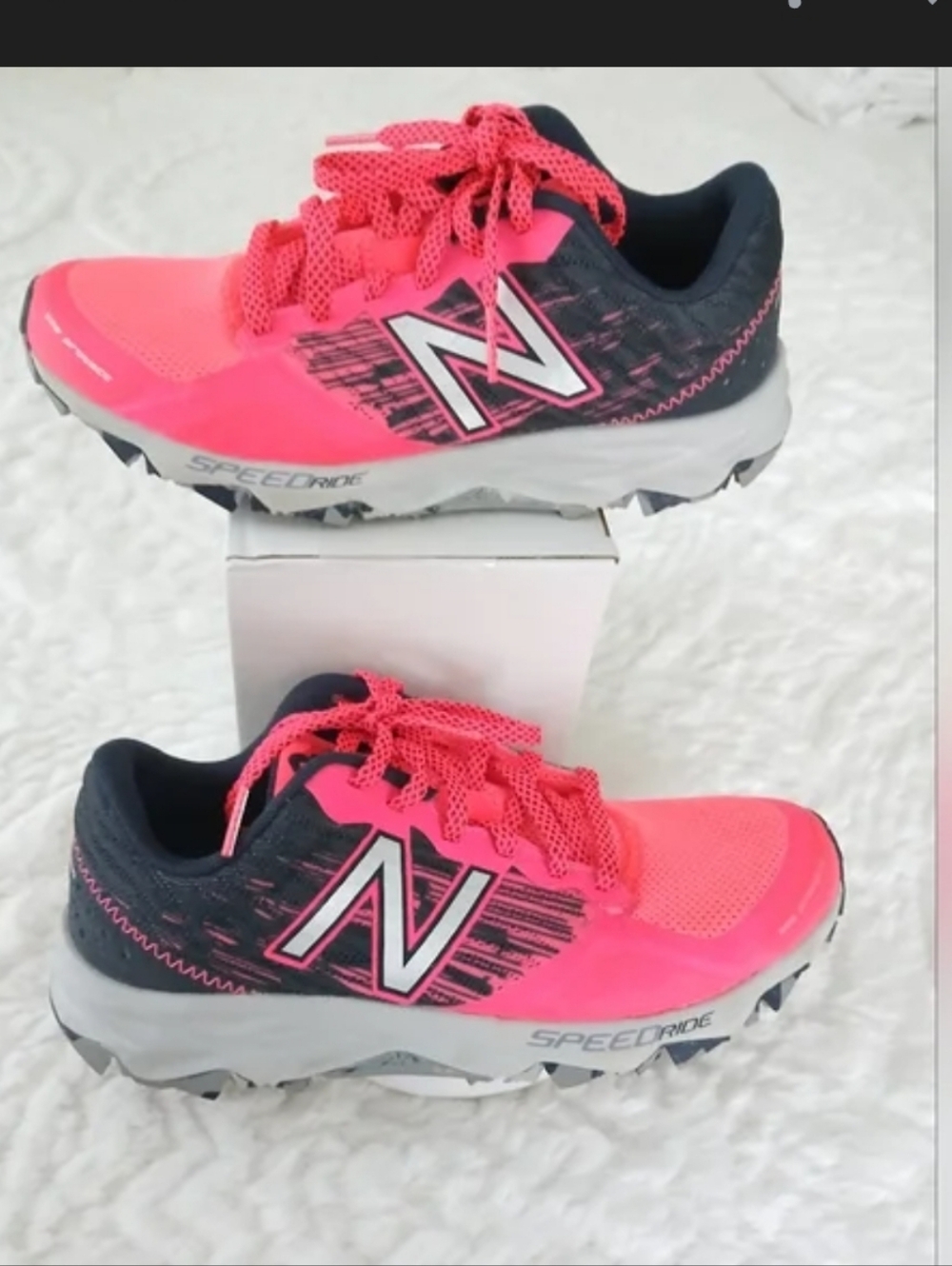 New Balance 690v2 Trail Running Shoe - Bright Pink & Black